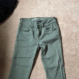Lightly worn olive green jeans!